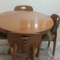 میز و صندلی 4نفره چوب راش از شرکت دنیز