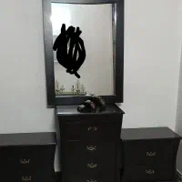 آینه و دراور چوبی ۸ کشو