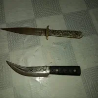 چاقو دو لبه و دسته استخونی