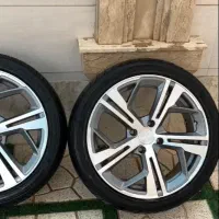 رینگ کربن و لاستیک سایز ۱۷ کاملاً سالم بسیار تمیز