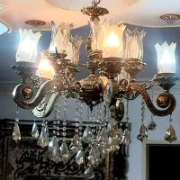لوستر ده شاخه دوبل