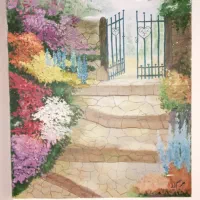 تابلو بوم دستی رنگ روغن نقاشی منظره