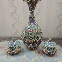 گلدان مینا کاری