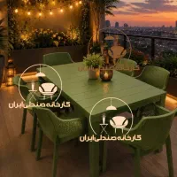 میز و صندلی پلاستیکی طرح روکافه نهارخوری غذاخوری
