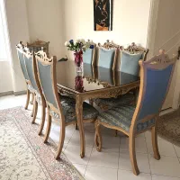 مبلمان ۷ نفره و میز غذاخوری ۸ نفره