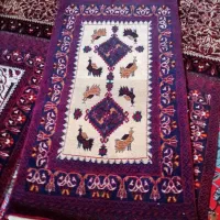گبه دست بافت نقش گل مرغی