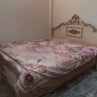 تختخواب دونفره  چوب گردو با تشک