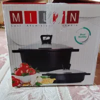 فروش یک سرویس قابلمه ۹تیکه چدن گرانیت نو