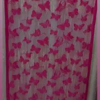 پرده صورتی پسند ها خیلی خوشگل  برای اتاق خواب