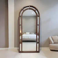 آینه قدی گنبدی چوب روس گردویی 75×180