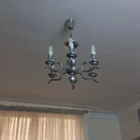 لوستر ۶ شعله استیل با روکش کروم
