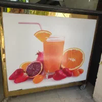میز کار کافی شاپ استیل طلایی
