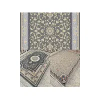 فرش ۱۲۰۰ شانه طرح بهشت نقره ای+