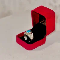 انگشتر عقیق و فیروزه