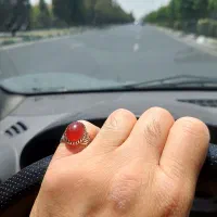 عقیق یمنی سرخ رمانی پاک