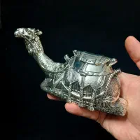 مجسمه و هم جای جواهر  به شکل شتر فلزی کلکسیونی