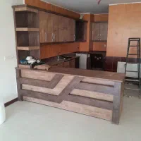 حدود۱۲متر کابینت ام دی اف با سینک هود لمسی وشیر