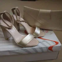 کیف وکفش مجلسی سایز ۳۸ رنگ طلای