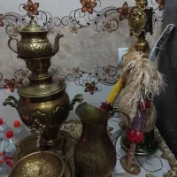 سماور برنجی آتیشی و قلیان برنجی