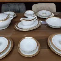 «سرویس چینی ۱۲ نفره ژاپنی دور طلا»