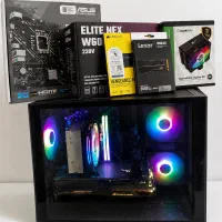 کیس گیمینگ و طراحی نسل دوازده i5 فول RGB شیشه ای