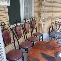 چهار عدد صندلی فلزی