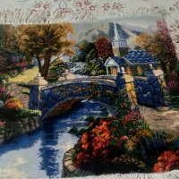 تابلو فرش دستباف طرح برکه ابریشم