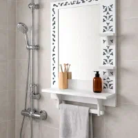 اینه شلف نظم دهنده نظافت توالت و حمام pvcنانو ضداب