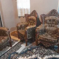 فروش مبل سلطنتی نه نفره چوب گردو