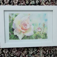 تابلو نقاشی مداد رنگی طبیعی دستی