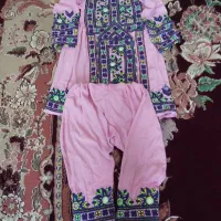 لباس بلوچی بچه گانه صورتی درحد خشک