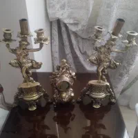 شمدان.یک جفت باساعت برنجی