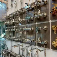 همایش پک وسایل آشپزخانه استیل شیرآلات طلایی+++&