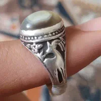 انگشتر باباقوری نقره کار دست