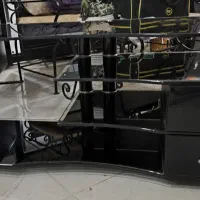 میز تلویزیون شیشه ای سالم