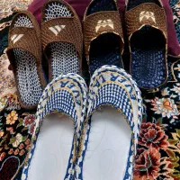 دمپایی روفرشی دستبافت زینتی