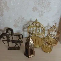قفس برنجی برنزی مجسمه ظروف آشپزخانه کلکسیون
