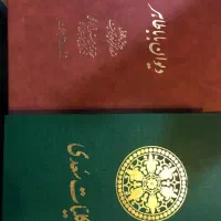 2 جلد کتاب با عنوان دیوان بابا طاهر و کلیات سعدی