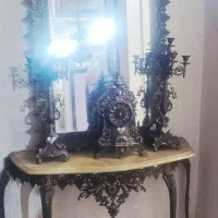 آینه و شمعدان و  برنز