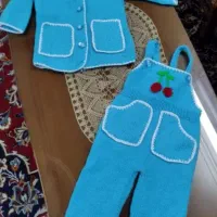 کت و شلوار پیش بندی دستبافت
