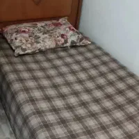 تخت یک نفره چوب گردو با تشک