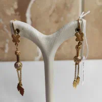 گوشواره طلا برند دیورا با آویز توپی