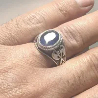 انگشتر نقره یاقوت کبود اصل