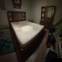 سرویس خواب دونفره با میز دراور آرایش با تشک