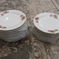 بشقاب پلو خوری گل سرخی