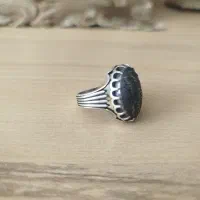 انگشتر نقره حدید مردانه سنگین