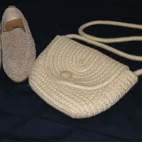 کیف وکفش کرم بژ کنفی