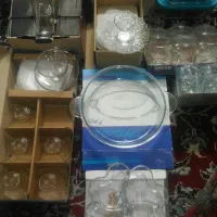 ظروف شیشه ای (استکان نعلبکی.لیوان .دیس سالاد