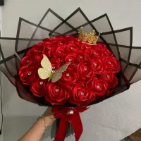 دسته گل روبانی همیشه ماندگار