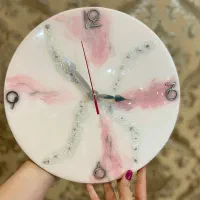 ساعت دیواری رزینی چراغ دار